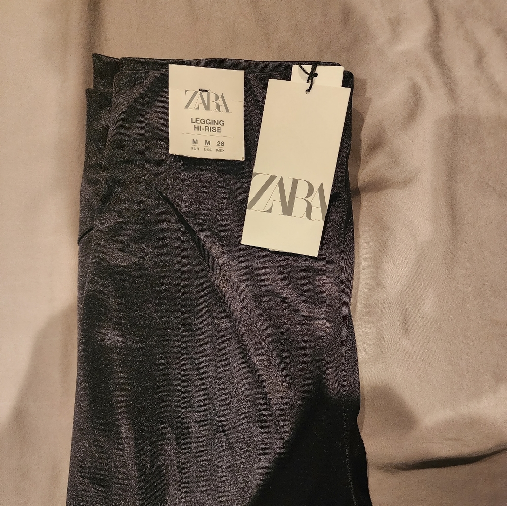 Zara Satin hi rise legging